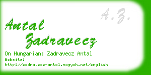 antal zadravecz business card